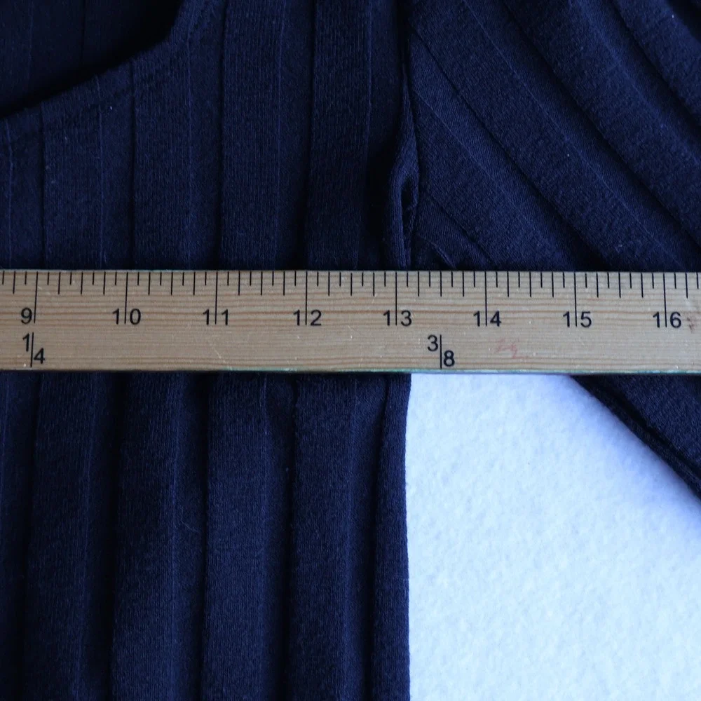 Free People Central Park Ribbed Cardigan Black Size Small Minimalist